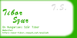 tibor szur business card